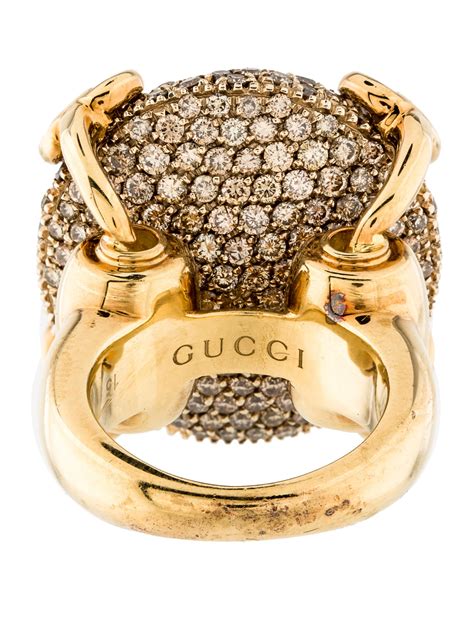 where gucci goes for gold and diamond|Gucci diamond rings.